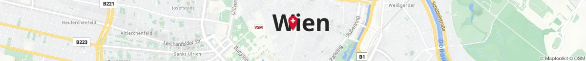 Map representation of the location for Graben-Apotheke Zum schwarzen Bären in 1010 Wien